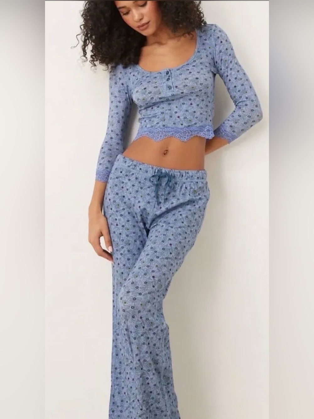 Stolen Dance Floral Ribbed Pajama Set - Women's Intimates